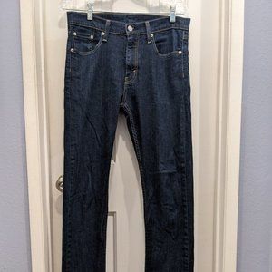 Men's Levi 513 30W 32L Dark Wash Jeans